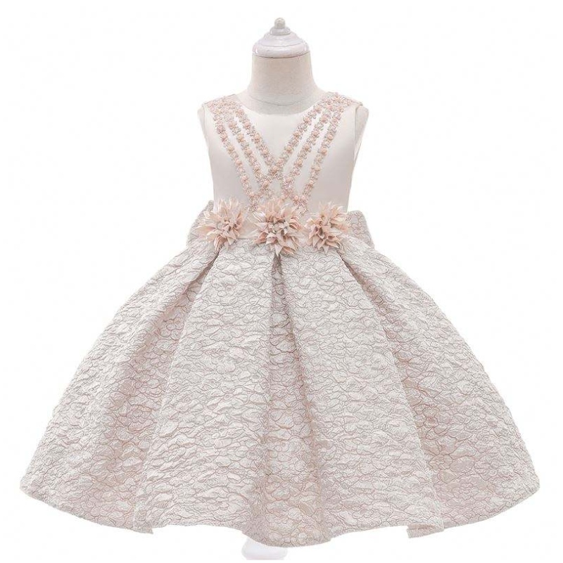 Baige New Girls \\ 'Wedding Dresses Small Children \\' Catwalk Princess Birthday Ball Ball Abito da ballo L5252