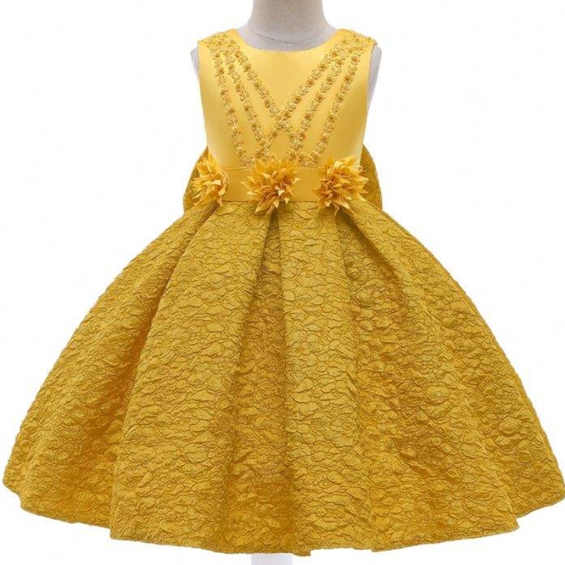 Baige New Girls \\ 'Wedding Dresses Small Children \\' Catwalk Princess Birthday Ball Ball Abito da ballo L5252