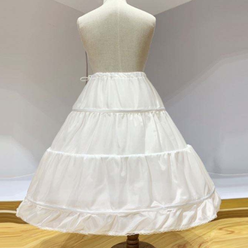 Baige baby girl sottoveste per bambini abito da sposa lungo bomba bombetta per ragazza abito da principessa lungo crinolina per ragazze fiorite