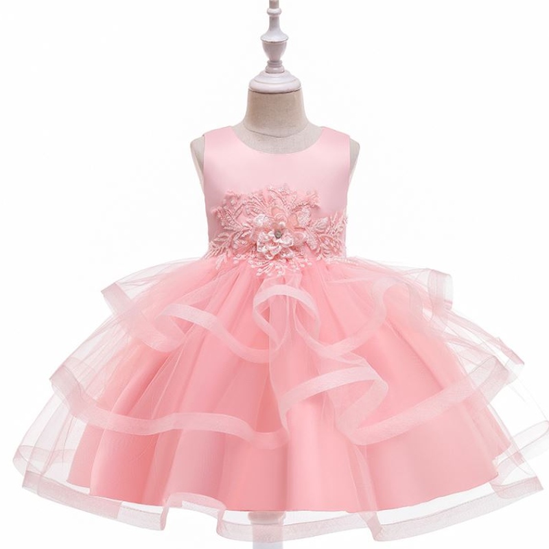 Baige Nuovo arrivo Flower Girl Girl Birthday Abito da sposa da 3-10 anni abiti per bambini di compleanno