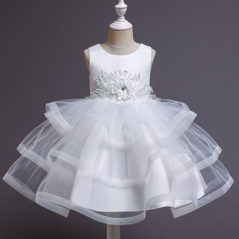 Baige Little Kid Kid Flower Girl Girl Summer Birthday Party Abito abito da principessa 3-10 anni L5225