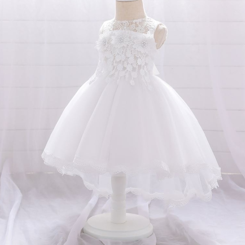 Baige Flower Girls Dress Wedding Child Girls Bassing Princess Tailing Dresses T1938xz