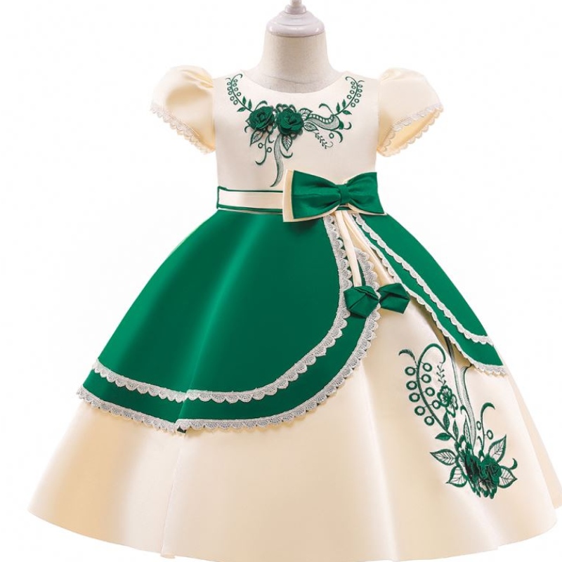 Baige European Style Girl Abito da sposa per bambini Adotti abiti da festa di compleanno adorabili 3-10 anni L5240