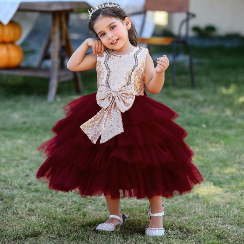 Baige Girls Girls Tulle Dress Fashion Baby Girl Dress Abito da festa carino