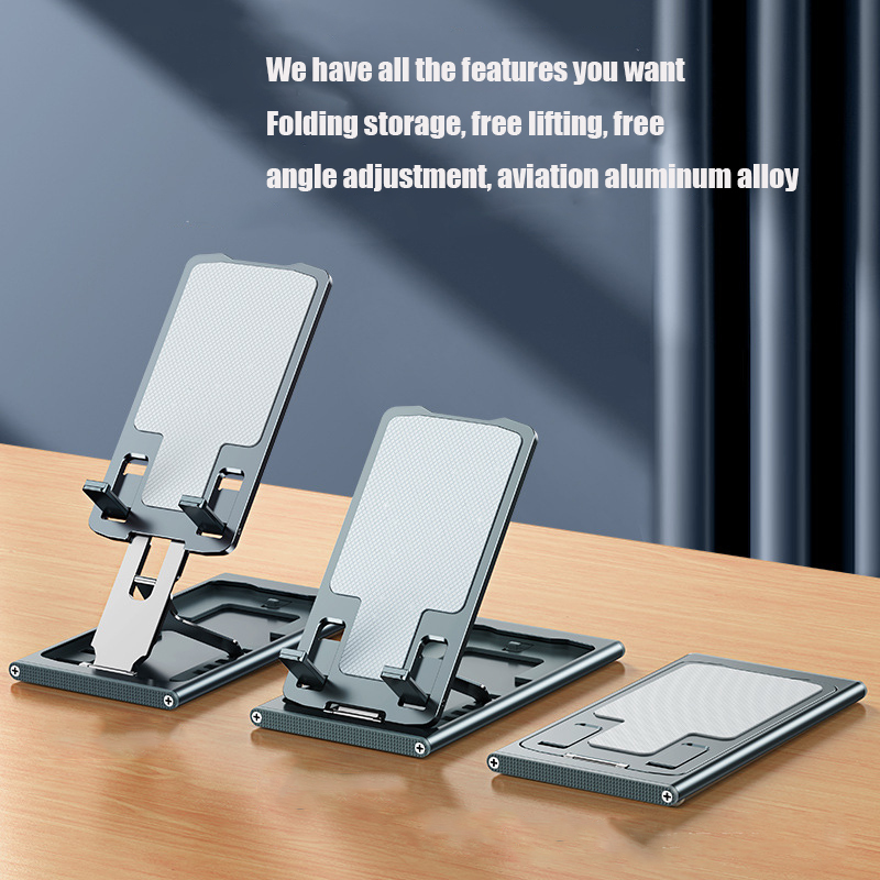Staffa per tablet per cellulare in metallo in alluminio in alluminio regolabile desktop pieghevole portatile desktop mobile telefono