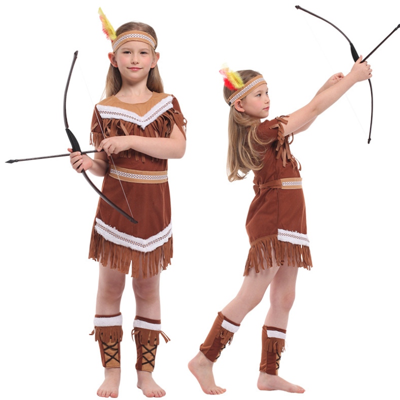 Halloween Princess Indian Costumes Girls Girls Pocahontas Huntress Costume Purim Party Mardi Gras Fancy Dress