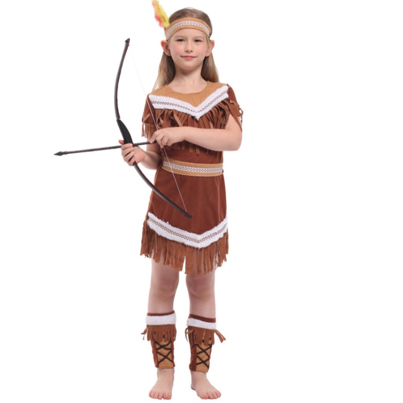 Halloween Princess Indian Costumes Girls Girls Pocahontas Huntress Costume Purim Party Mardi Gras Fancy Dress