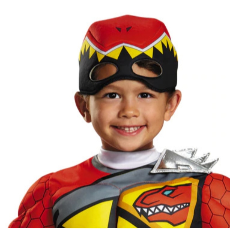 Red Power Muscle Superhero Dinosaur Costumi per bambini ragazzi Halloween Cosplay Anime Groving Party Dress Up Clothes