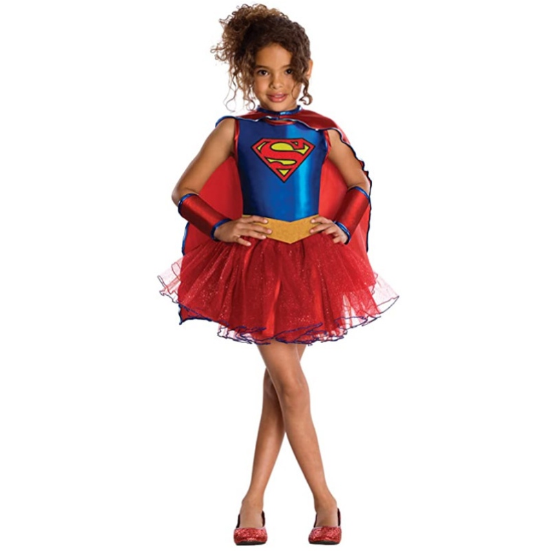 Hot Sale Justice League Child \\ 'S Supergirl Abito tutu costumi di Halloween per ragazze