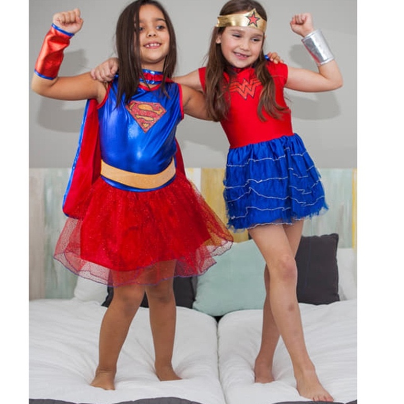 Hot Sale Justice League Child \\ 'S Supergirl Abito tutu costumi di Halloween per ragazze