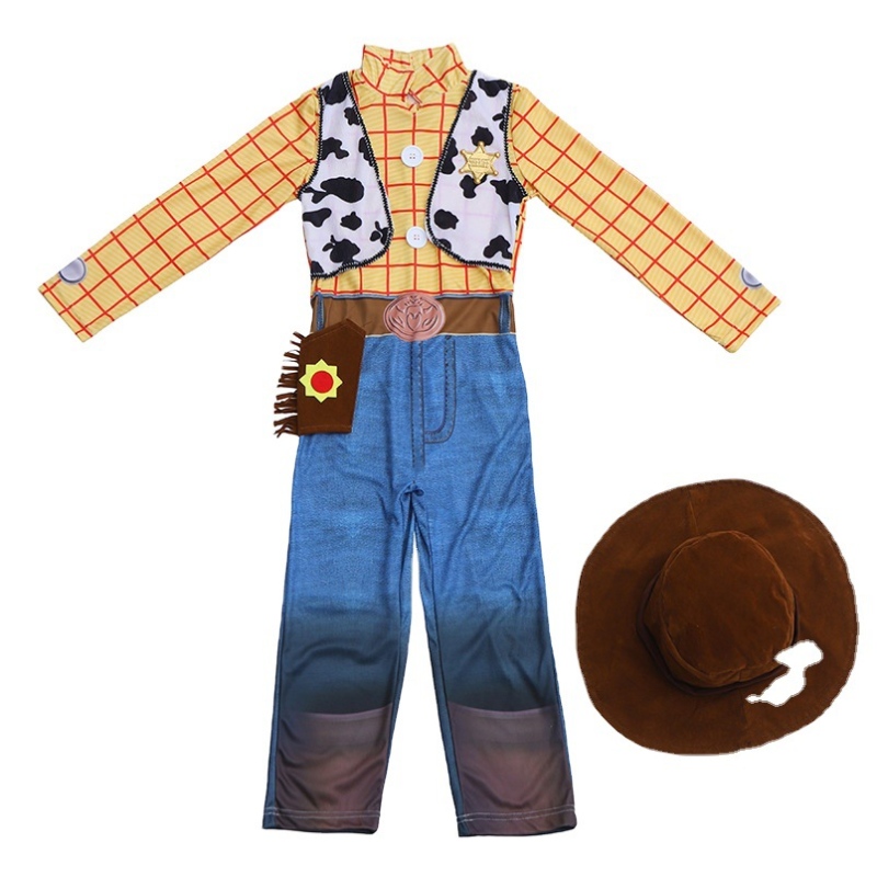 Hot Sale Fashion in stock Halloween Kids Western Cowboy Costume per 3-10 anni Ragazzo