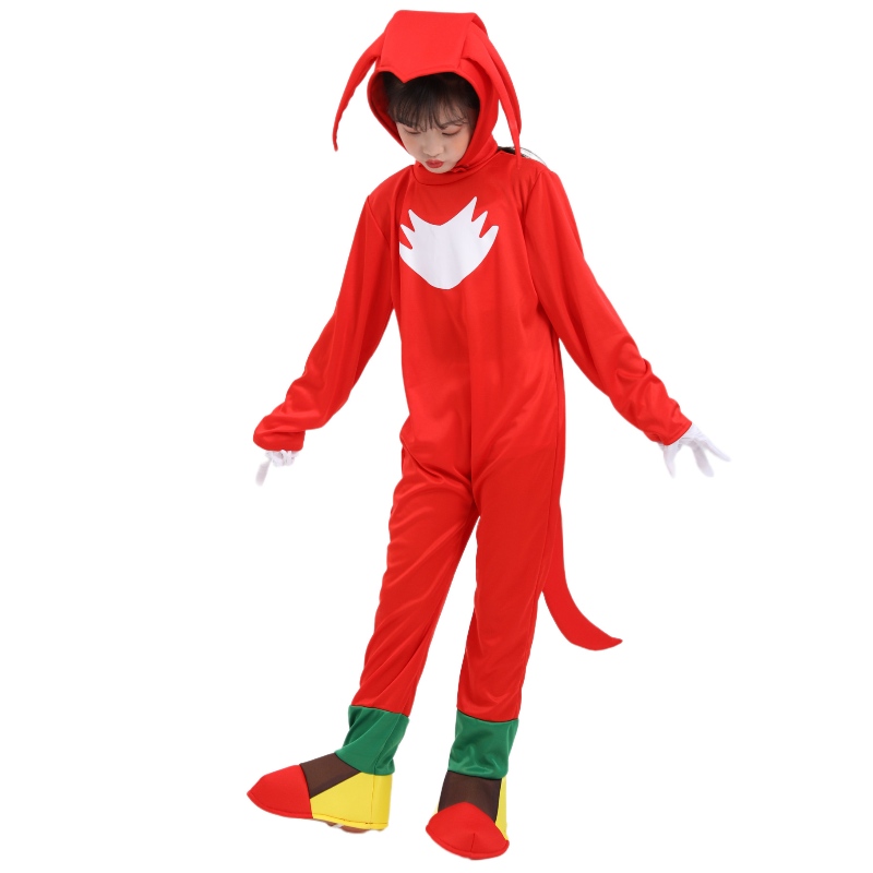 Costume da cosplay rosso per bambini Halloween Party Sonic Rat turisce