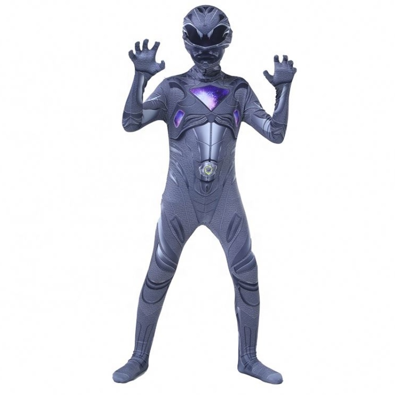 Set di supereroi di colorenero salto da festa di Halloween Costume Ranger Mystic Force Power Ranger per bambini