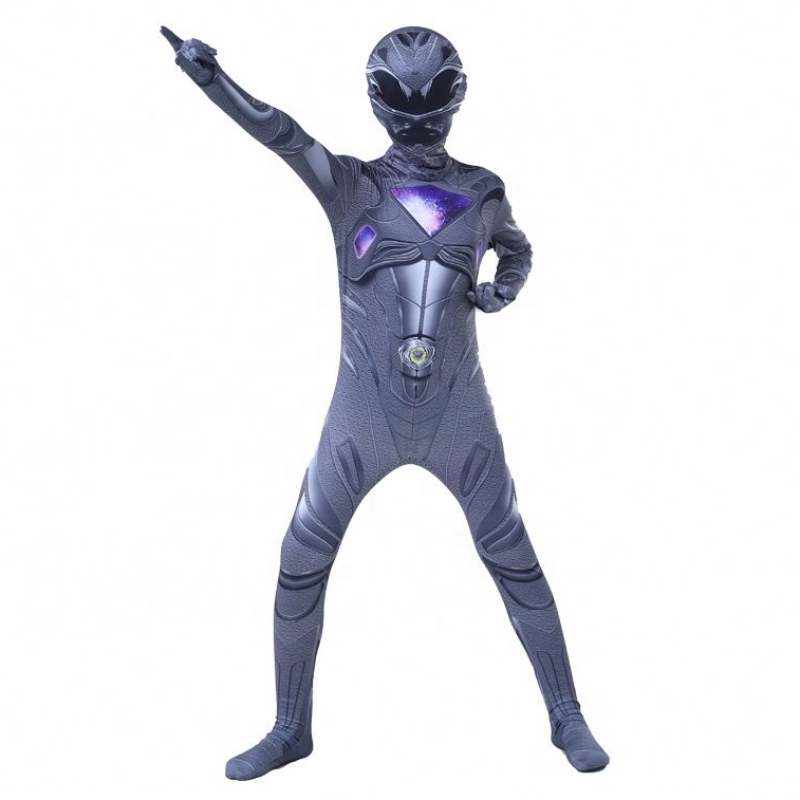 Set di supereroi di colorenero salto da festa di Halloween Costume Ranger Mystic Force Power Ranger per bambini