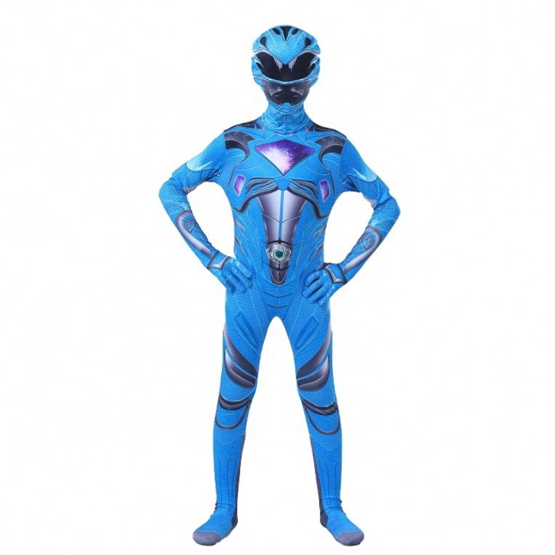 All'ingrosso a colori multipli Halloween Carnival Party Cosplay Five Beast Superhero Mystic Force Power Ranger Suit per bambini