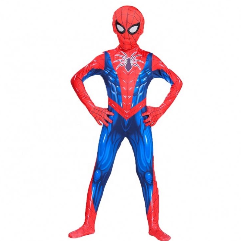 Timbra di poliestere con stampa 3D per bambini Halloween Party Cosplay Spiderman Costume con maschera