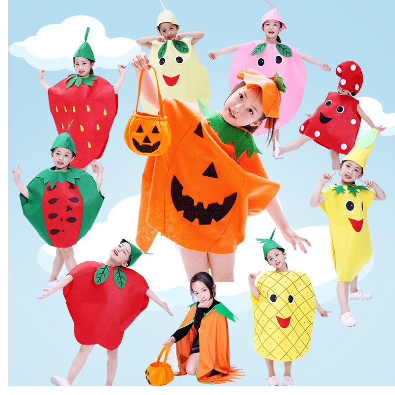 All'ingrosso simpatici bambini simpatici per bambini costumi costumi per bambini verdura di frutta abito da performance