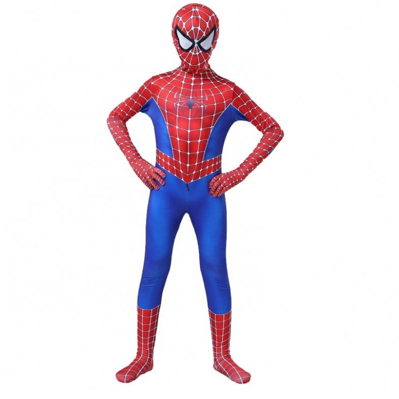 Zip Up Film Classic Anime Stupt Stuit for Halloween Carneval Amazing Spiderman Cosplay Costume per bambini con maschera