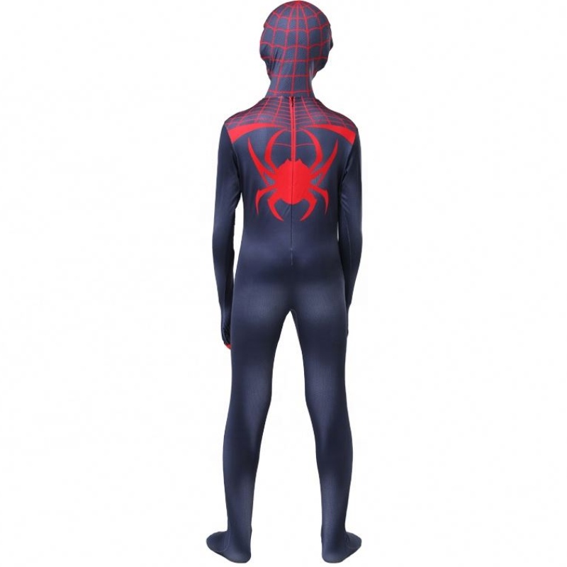 Nuovo design Halloween Carnival Spiderman No Way Home Cosplay Black Zentai SaltSuit Spiderman Costume per bambini con maschera per il viso