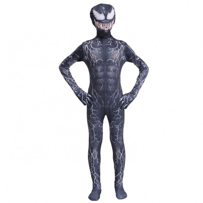 Muscolonero Zentai Bodysuit Adulti Superhero Spaido salto horror Spiderman Halloween Cosplay Symbite Venom Costumi per ragazzi