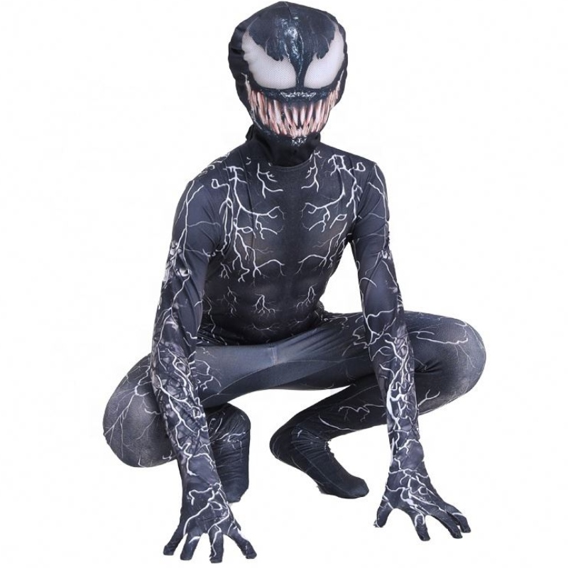 Muscolonero Zentai Bodysuit Adulti Superhero Spaido salto horror Spiderman Halloween Cosplay Symbite Venom Costumi per ragazzi