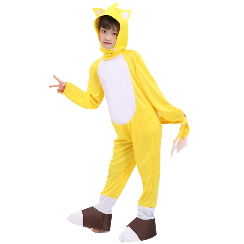 Halloween Party Game Cosplay Children Blue Sonic Jumpsuit Boy Girl Sonic Hedgehog Costume Costume Sonic Kids