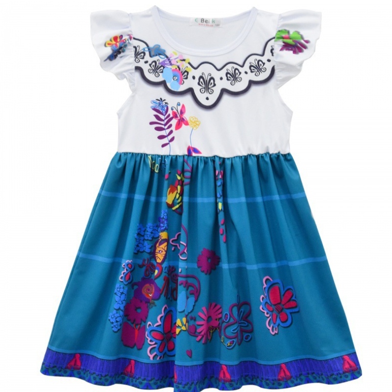 Costume da cosplay mirabel bambini bambini fantasia carnivale di halloween abito principessa encanto madrigal abito