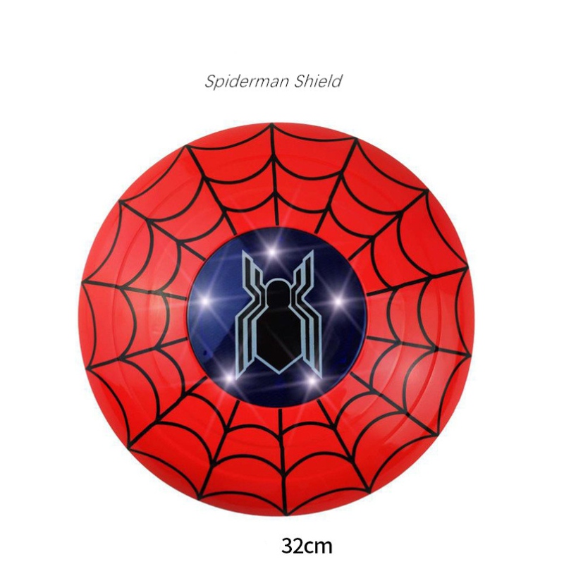 Spiderman Mask Halloween Children Cape Cartoon Anime Toy Launcher Shield Watch Set