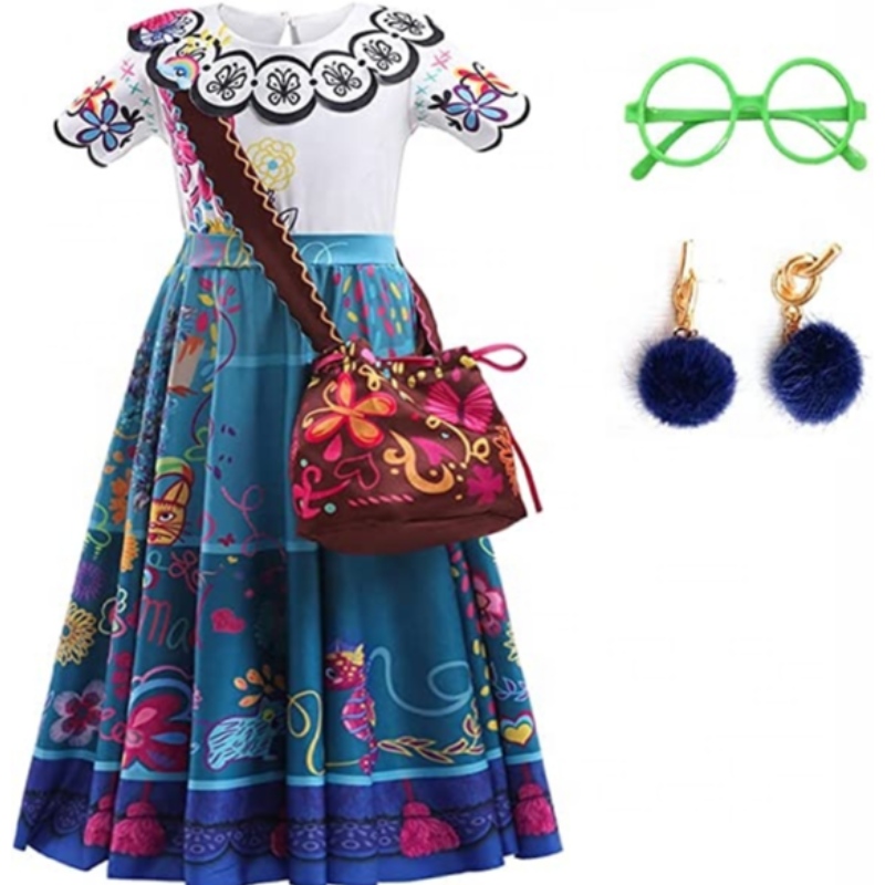 Baige Mirabel Cosplay Costume Bambini per bambini Sella Carnevale Halloween Abito da principessa ENCANTO MADIGAL