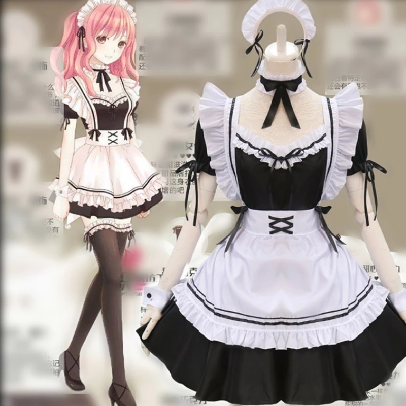 MAIL FRANCESE GRAPRO LOLITA Fancy Dress Cosplay Costume Dresses Dresses Halloween Maid Outfit (S-5XL)