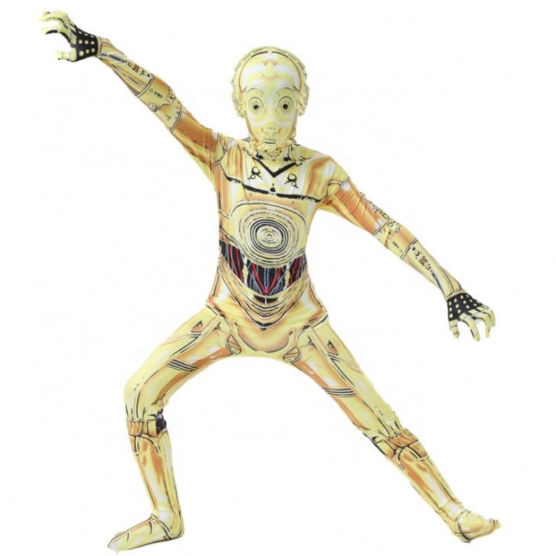 C-3Po Funny Robot Stage Performance Outfit Outfit Halloween Suit Stuita STAR COSPLAY Wars Costume con maschera per ragazzo