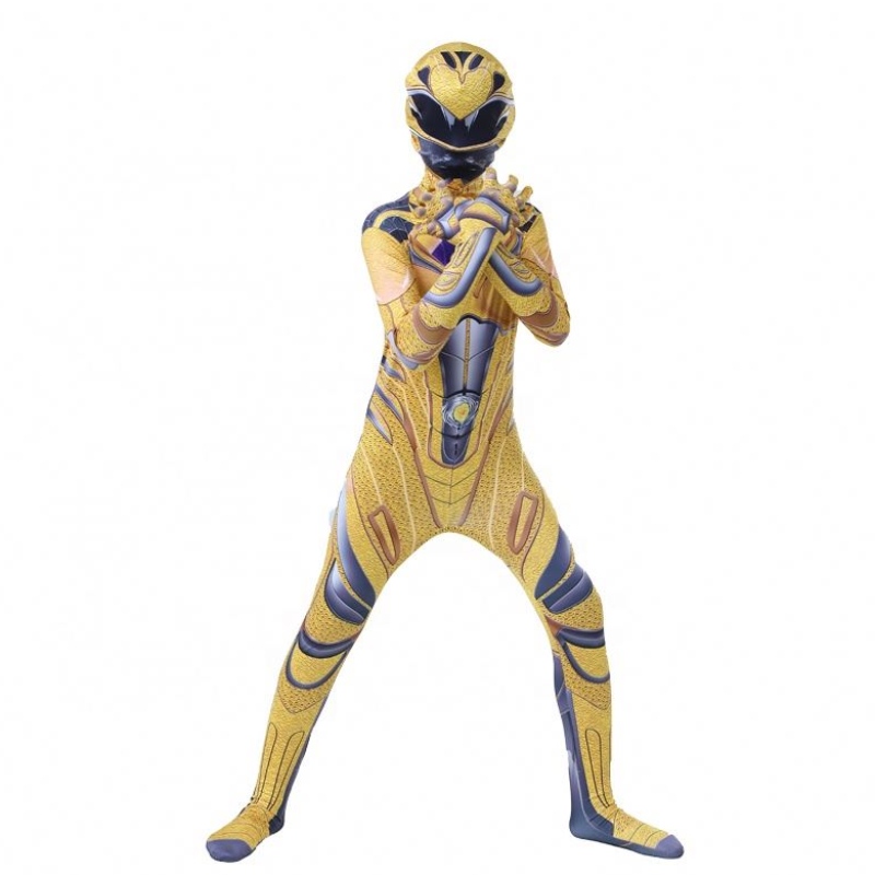Hottest Halloween Movie Grovuit Anime Superhero Zentai Power Ranger Costume for Boys