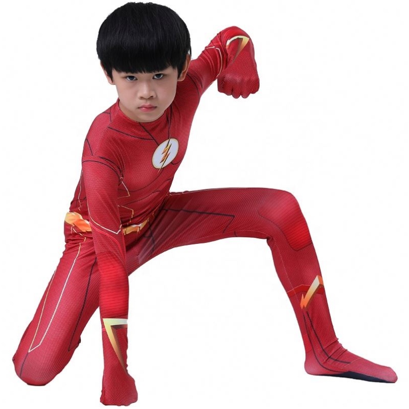 Factory Direct Superhero Outfit Halloween Party Cosplay TV&movie Costume Props The Flash Man Suits for Boys