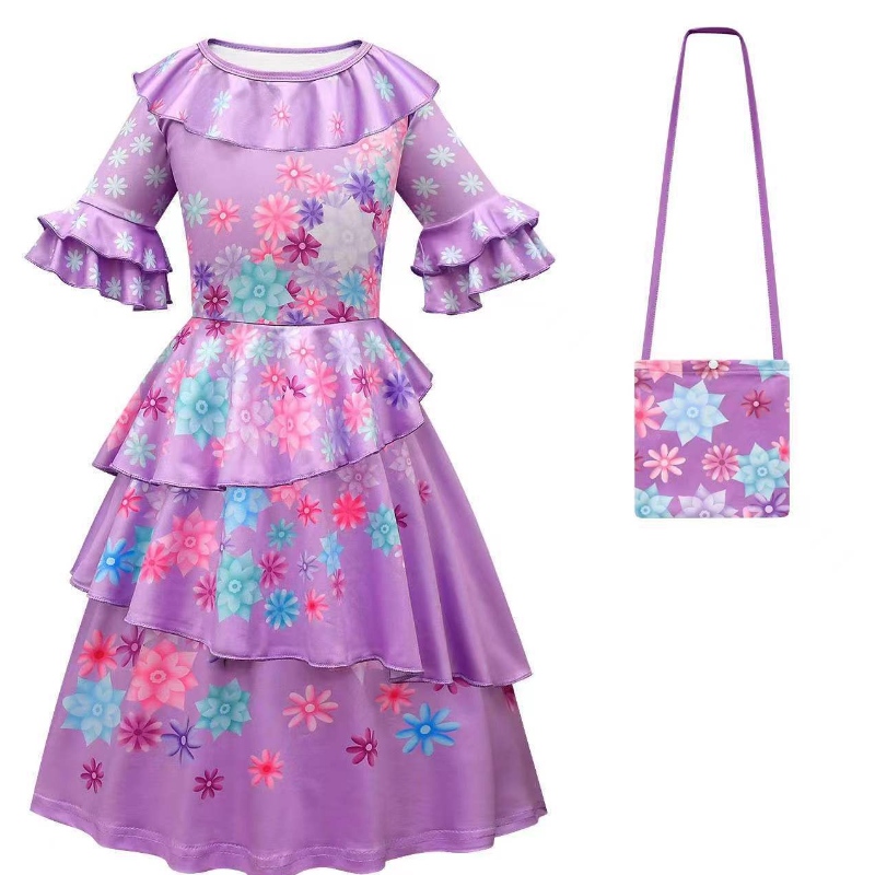 3-12 anni Abito da festa in costumi da festa ENCANTO COSPLAY Kid Dress