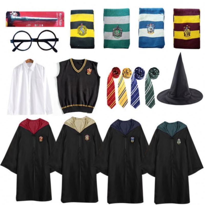 Nuovo arrivo Harry Cosplay Costume Kids and Adult Potter Robe per costumi per feste di Halloween