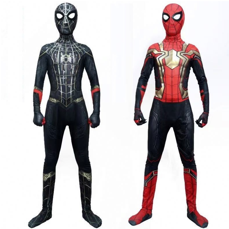 Spider Man Spiderman Costume Fancy turista per adulti e bambini costumi di Halloween costume rossonero spandex 3d cosplay abbigliamento