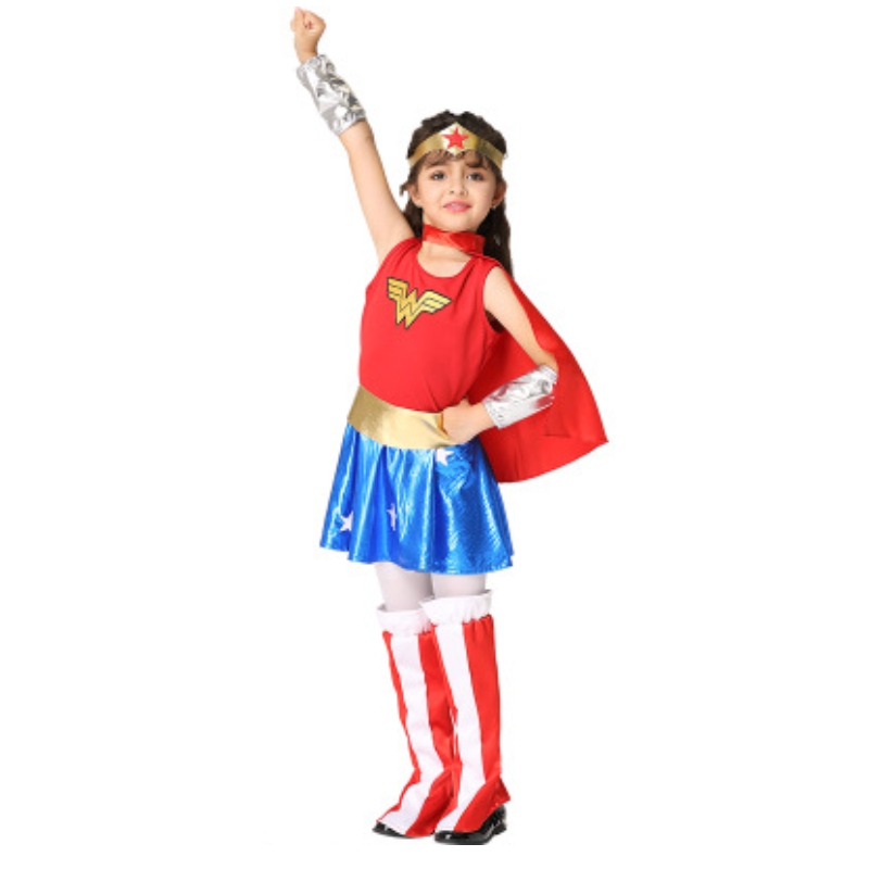 Baige Caldo che venduta la bambina Wonder Wonder Sleeveless costume per ragazze Halloween Costume Set EK201