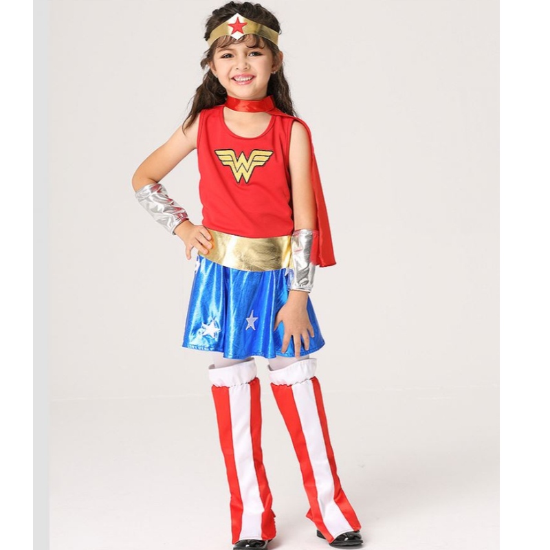 Baige Caldo che venduta la bambina Wonder Wonder Sleeveless costume per ragazze Halloween Costume Set EK201