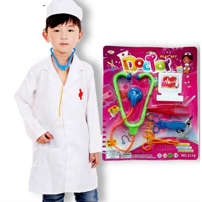 Hot Lab Surgeon Role Playplay Set Career Career Uniform Gown abito di Halloween Doctor Infermiere Costume e giocattoli per bambini