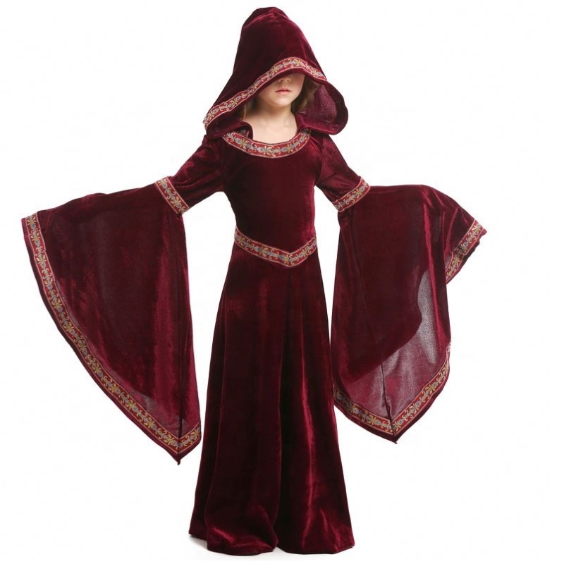 European Medieval Halloween Vino Red Vampire Children Girls Girls Party Vampire Witch Costumes