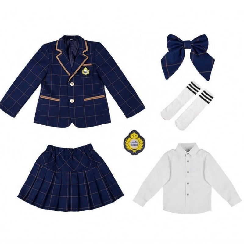 Uniformi di scuola elementare in stile britannico caldo uniforme di classe uniforme a tre pezzi