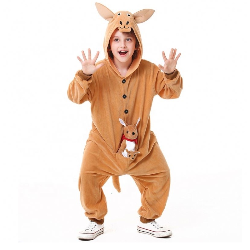 Bambini Cosplay Cosplay Baby Genitore-Child Abito Animal Abito per bambini in costume da mascotta con cappuccio con cappuccio