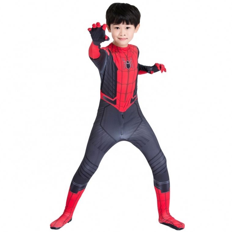 Amazon Hot Sale Wholesale Classic Style Best Price Carunone Red Black Clothing Figura de Accion Anime Kids Costume Spiderman