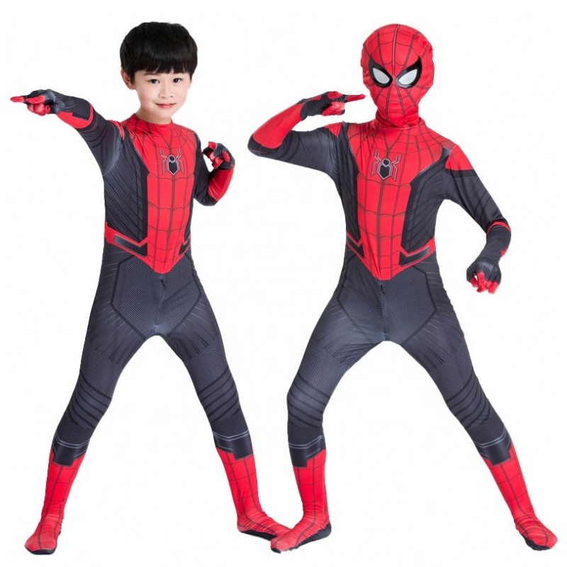 Amazon Hot Sale Wholesale Classic Style Best Price Carunone Red Black Clothing Figura de Accion Anime Kids Costume Spiderman