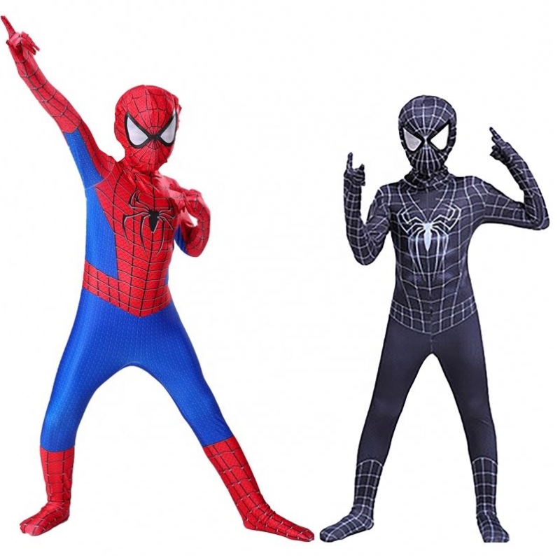 Fancy Fancy Black Halloween Clothes for Kids&ADULTS TV&film Superhero Cosplay Factory Traje Spider Man Suit