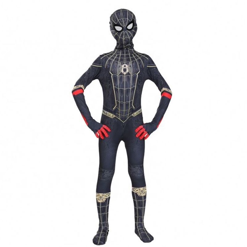 Tuta di fantasia per adulti e bambini Halloween Cosplay Bodysuit Red Black Spandex 3D Stampato Abbigliamento Spider Man Costume Spiderman