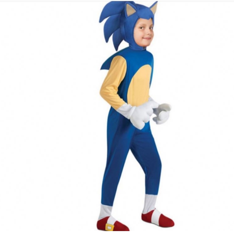 Costume di Sonic Halloween per bambini Sonic The Hedgehog Cartoon Sonic Boy Cosplay Game Performance Costume