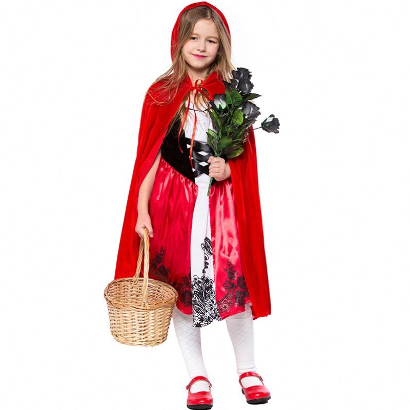 RAGAZZE BAMBINI HALLOWEEN COSTUME PICCOLA ROSSO ROSSO PER GIURLI DGHC-087