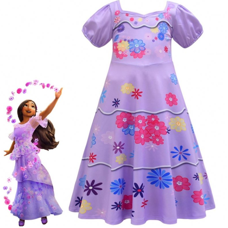 Magic Full House ENCANTO Abbigliamento Abbigliamento per bambini Dresse in costume Festival Short Short Princess Abito ENCANTO MIRABEL COSPLAY