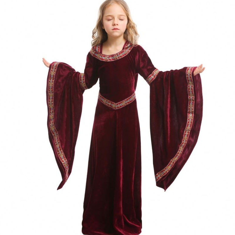 Costume di Halloween in costume Medieval Renaissance Kids Vampire Fancy Dress HCVM-011